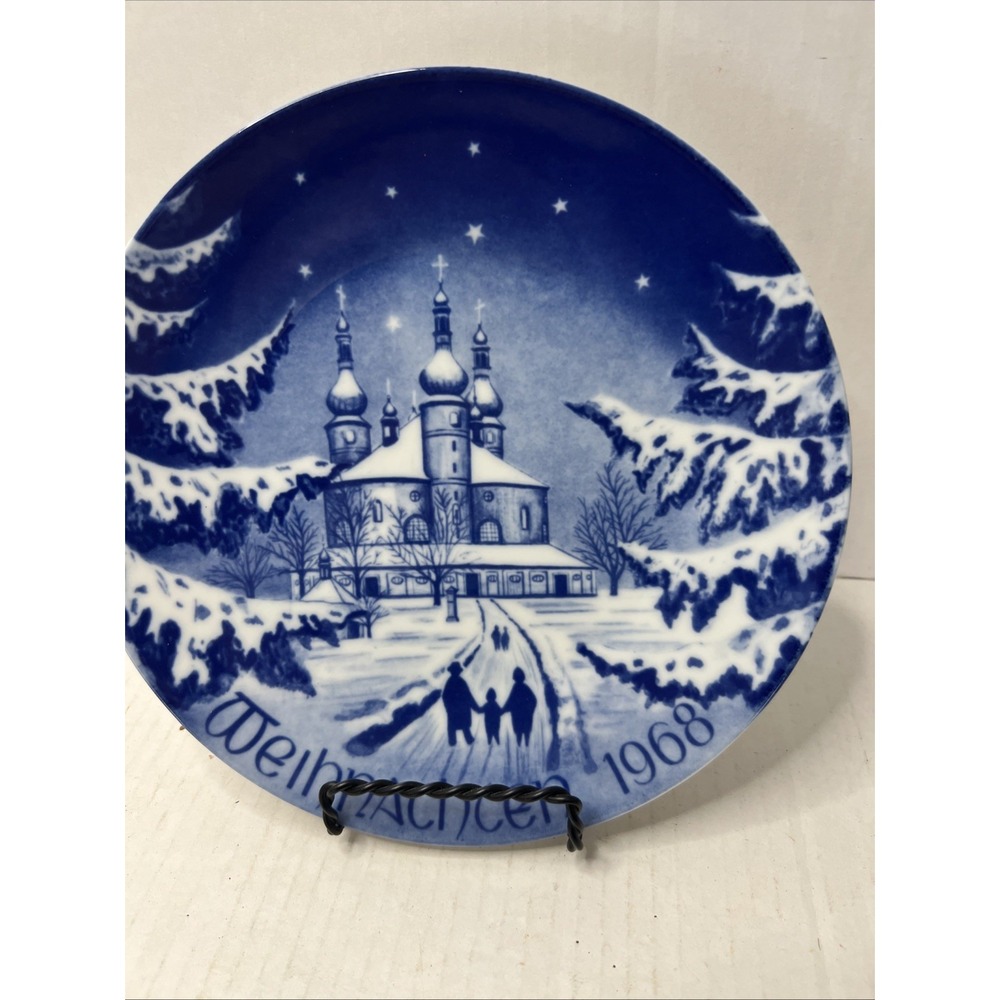 BAREUTHER Weihnachten 1968 Christmas Collector Plate Bavaria Germany WALDSASSEN‎
